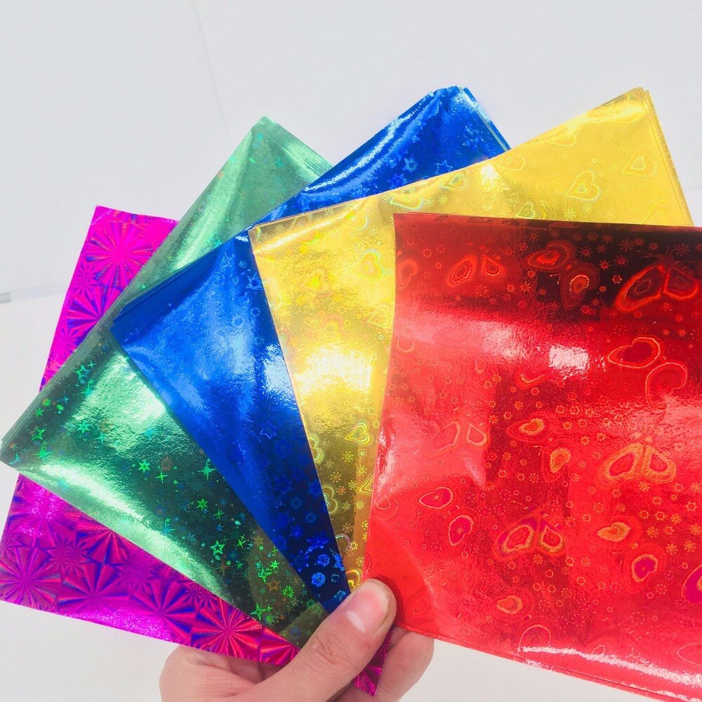 Juego de 50 unidades de papel de Origami cuadrado Multicolor, papeles de colores sólidos plegables brillantes de un lado, arte de colección de recortes adornos para manualidades DIY