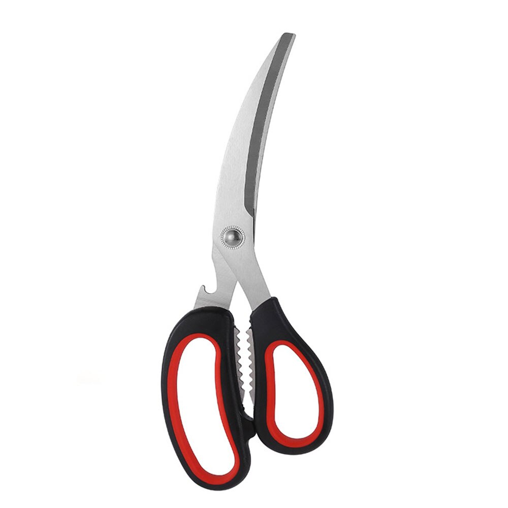 Tijeras de acero inoxidable para cocina, utensilio multifunción para cortar hueso de pollo, pato y pescado, tijeras de cocina: D