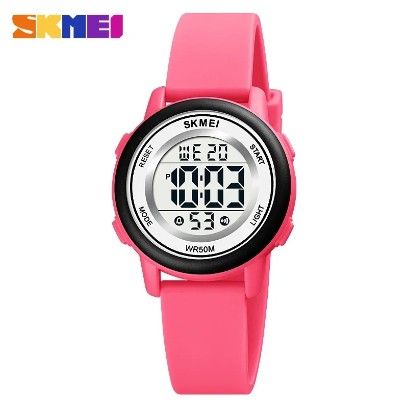 SKMEI 1721 Bunte LED-Digital-Armbanduhr für freundlicher, wasserdicht, Alarm, Kinderuhren, Montre Enfant, Jungen- und Mädchen-Sport-Kinderuhr