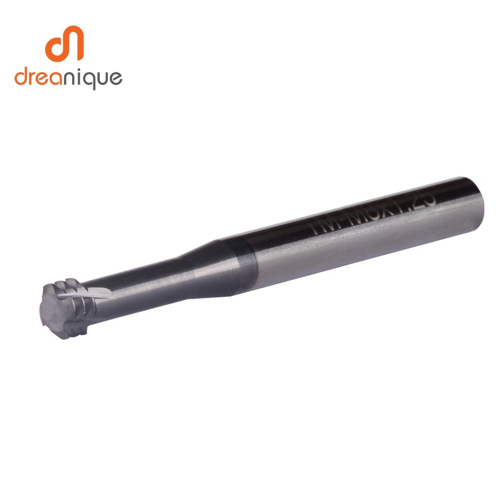 1pc carbide alloy 3 tooth coated M1.0 - M12 thread end mills cnc threading milling cutter tool for ISO metric thread