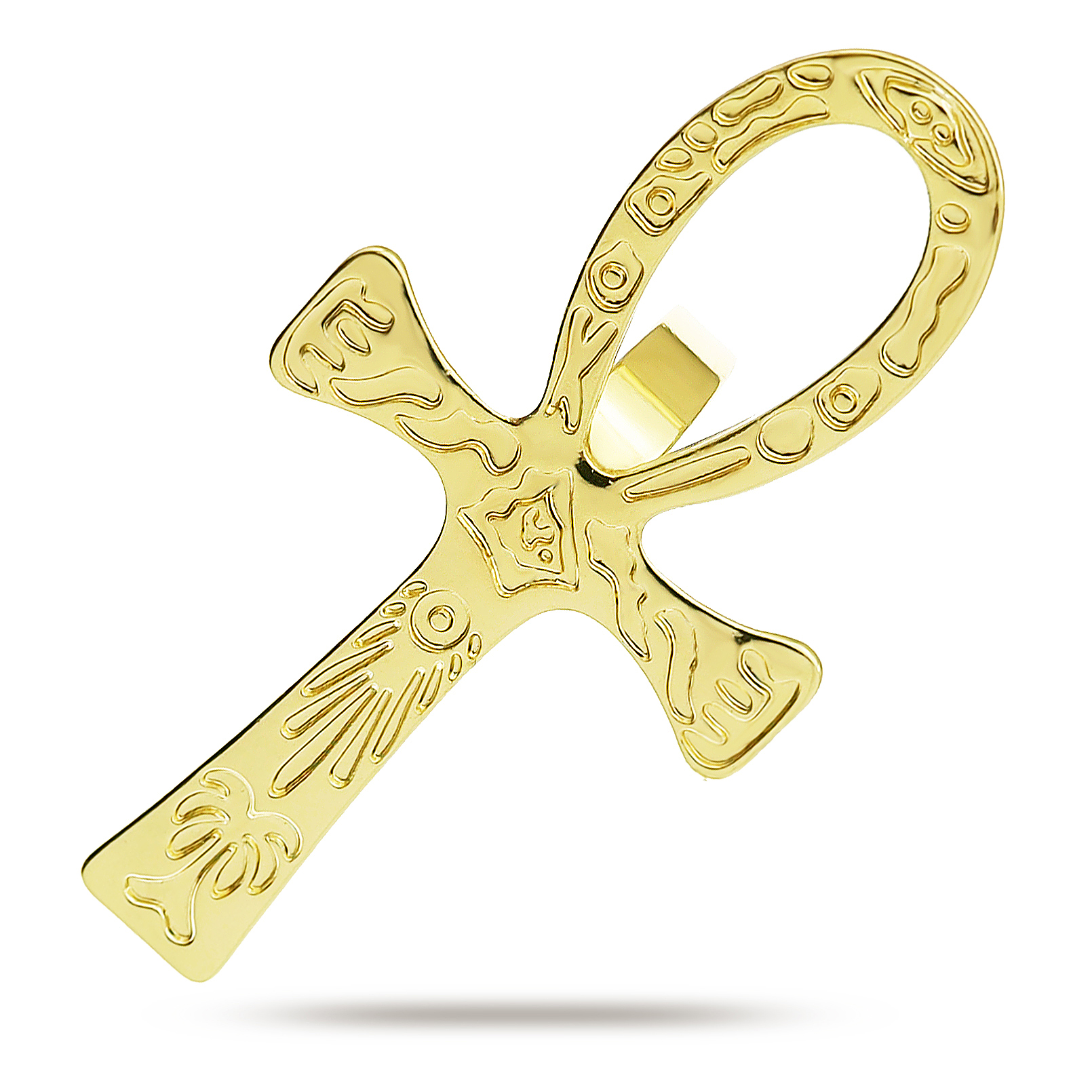 10x5cm Vintage Egyptian Life Big Ankh Cross Pendant Long Chain Necklace Jewelry Men and Women Accessories