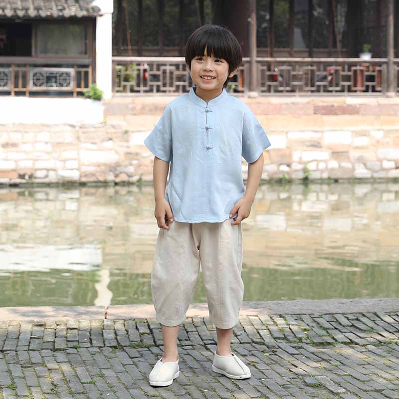 Tang-dynastie Hanfu Oude Kostuum Kids Kinderen Traditionele Chinese Folk Dans Jurk Kostuums Nationale Hanfu Kostuums DQS1659: Bruin / 130cm