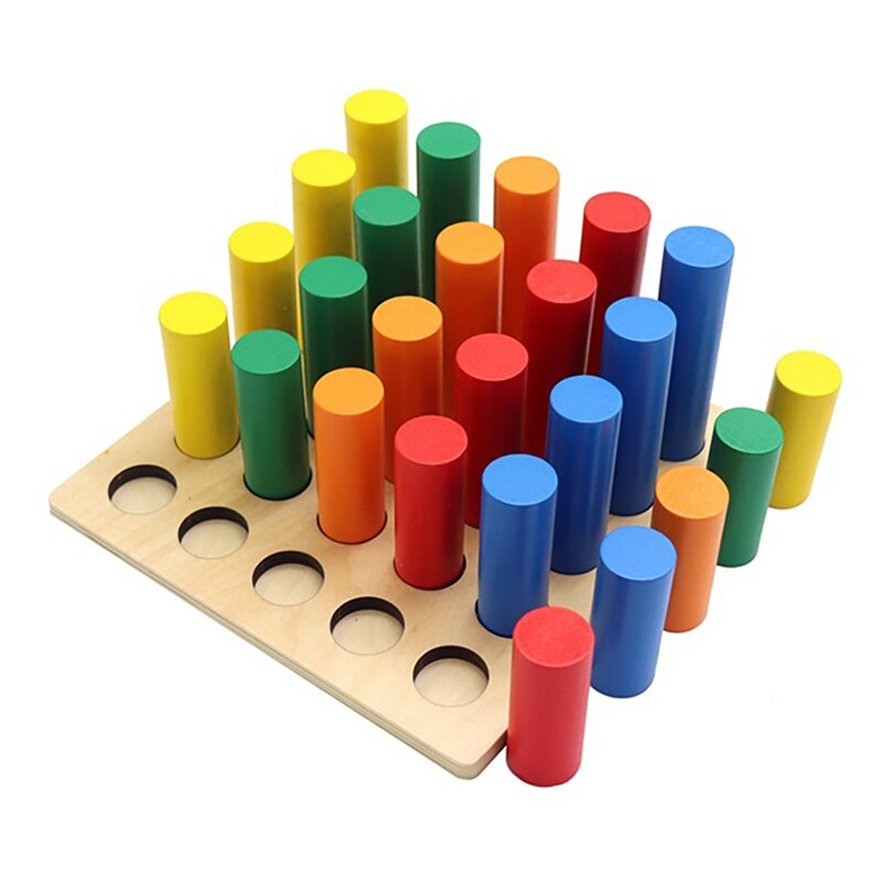 Holzspielzeug, fingergreifbrett, farbstecker, lernspielzeug, sensorisches training, farbunterscheidungsbrett