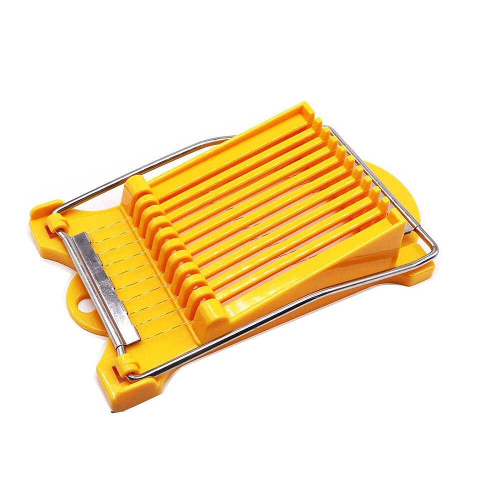 Lunch Vlees Slicer 10 Roestvrijstalen Draden Slicer Eten Cutter Keuken Gadget Voor Kaas Ei Groente Fruit Zacht Voedsel Sushi: Yellow