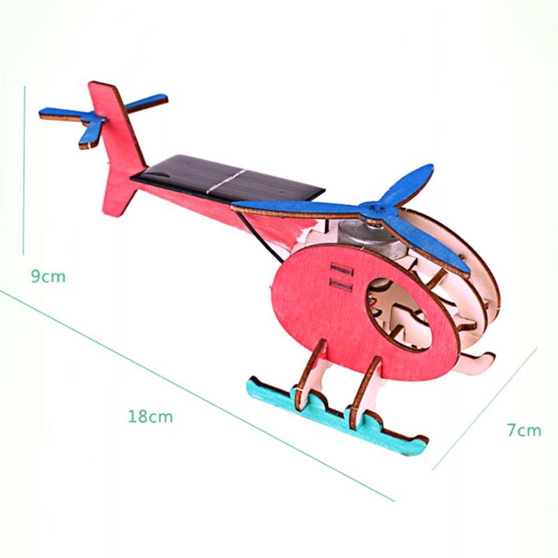 mini Model zabawki robić wczesnej edukacji eksperyment naukowy DIY mini słoneczny samolot zabawka robić montażu ręcznie ciekawy wynalazek prezent
