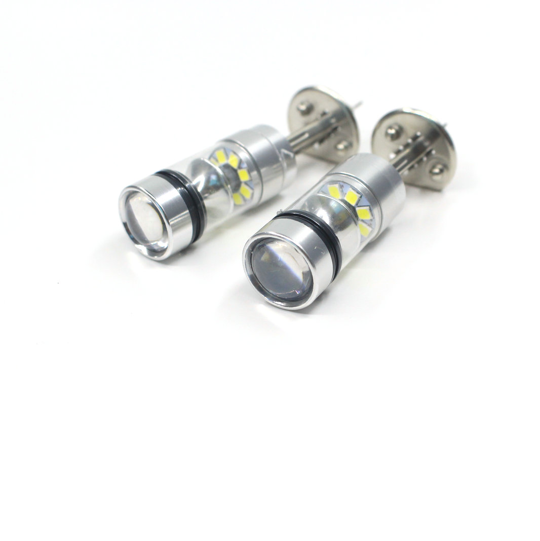 2 Stuks 100W 12V H1 20LED Koplamp Mistlamp Auto Blub Drl Licht Lamp H1 Led Lamp Led mistlamp