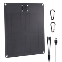 GTBL 15W 5V Monocrystalline Silicon Solar Panel Suit Outdoor Portable Mobile Phone Sports Camera Mobile Power Solar Charger