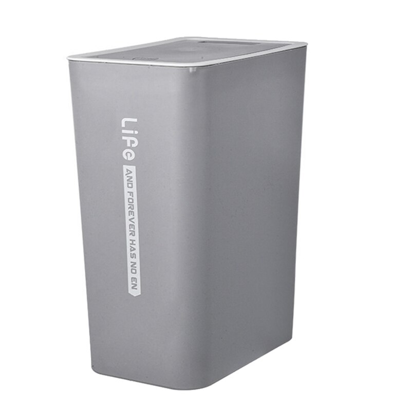 Household Simple and Hand-Pressed Trash Can/Kitchen Trash Can: Gray