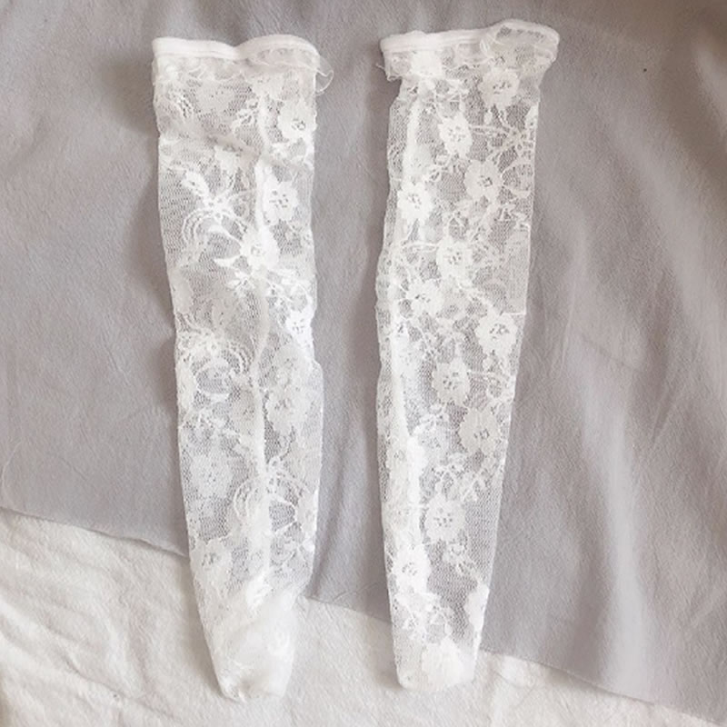 Kinderen Meisje Kant Sokken Knie Hoge Spot Koreaanse Stijl Baby Sok Prinses Kant Prinses Vrouwelijke Baby Open Kant Sokken Zomer