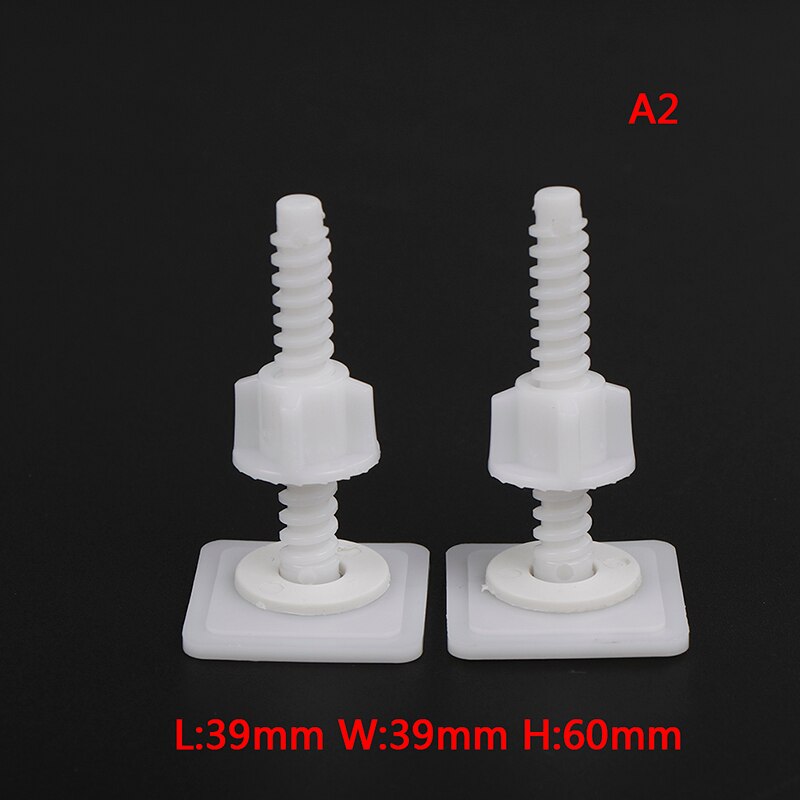 4 Pieces Toilet Seat Hinges Mountings Set with Fittings Screws For Toilet Accessories: A2