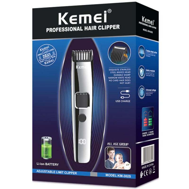 Rechargeable adjustable hair beard trimmer for men adjustable 1mm to 10mm electric hair cutting machine lithium battery