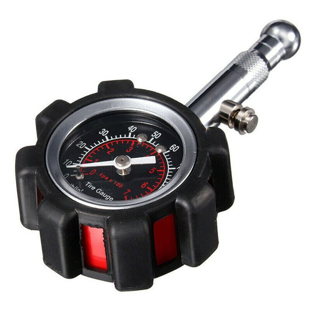 Medidor de presión de neumáticos de alta precisión, 100 PSI, monitoreo de presión de neumáticos con función de reinicio, medidor de presión de aire de coche de alta resistencia