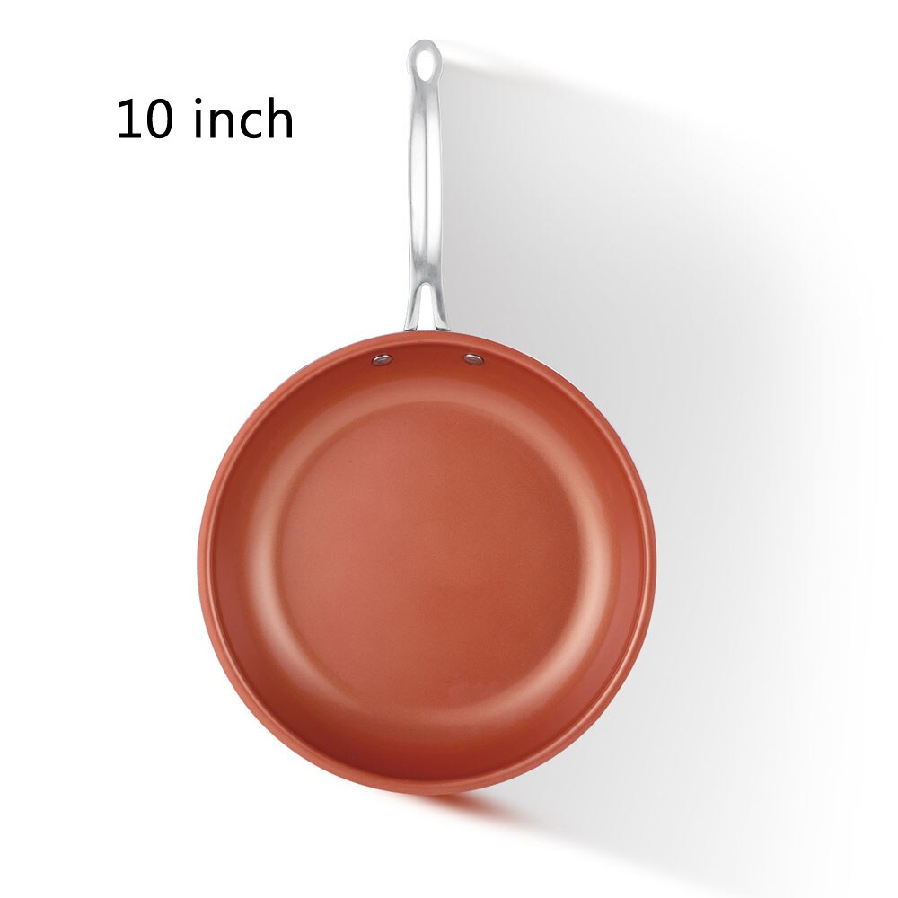 Betohe 8/10/12 tommer non-stick kobber stegepande med keramisk belægning induktion komfur gas universal stegte æg pande: 10 tommer