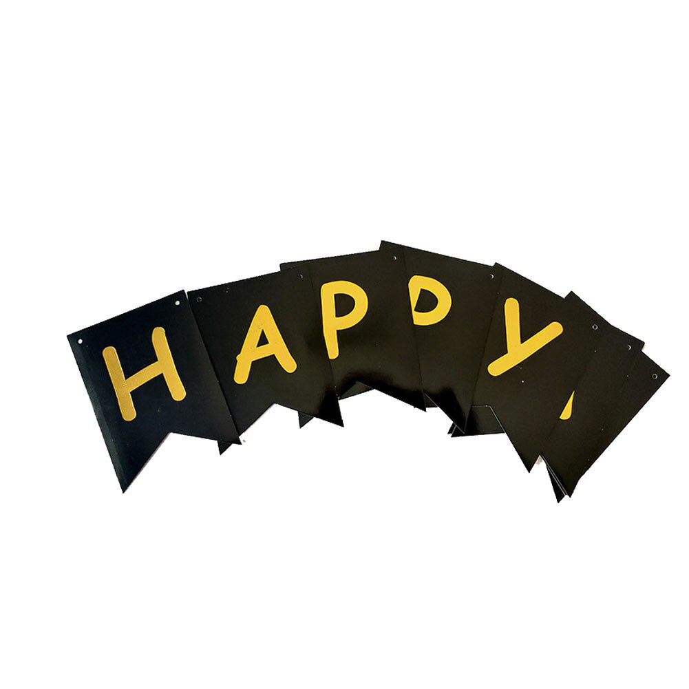 Happy Anniversary Banner Sparkling Gold Foiled Sign Banners Bronzing Letter Pull Flag Anniversary Party Wedding Decoration