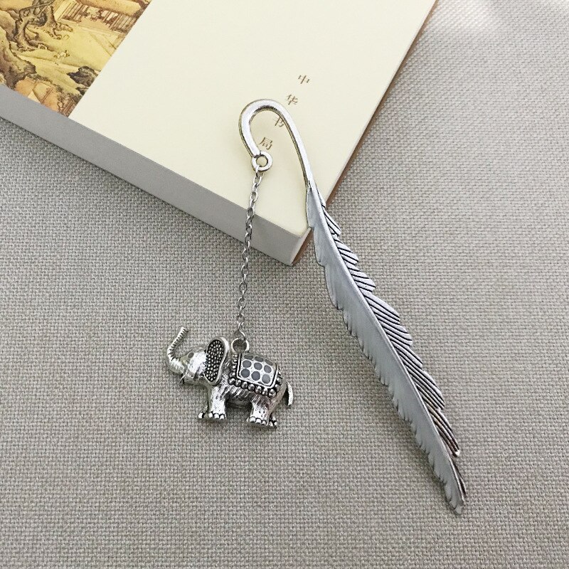 Semne de carte luminoase cu pene metalice retro student aliaj elefant floarea soarelui da nu semn de carte pentru papetărie profesorului și #39 ;