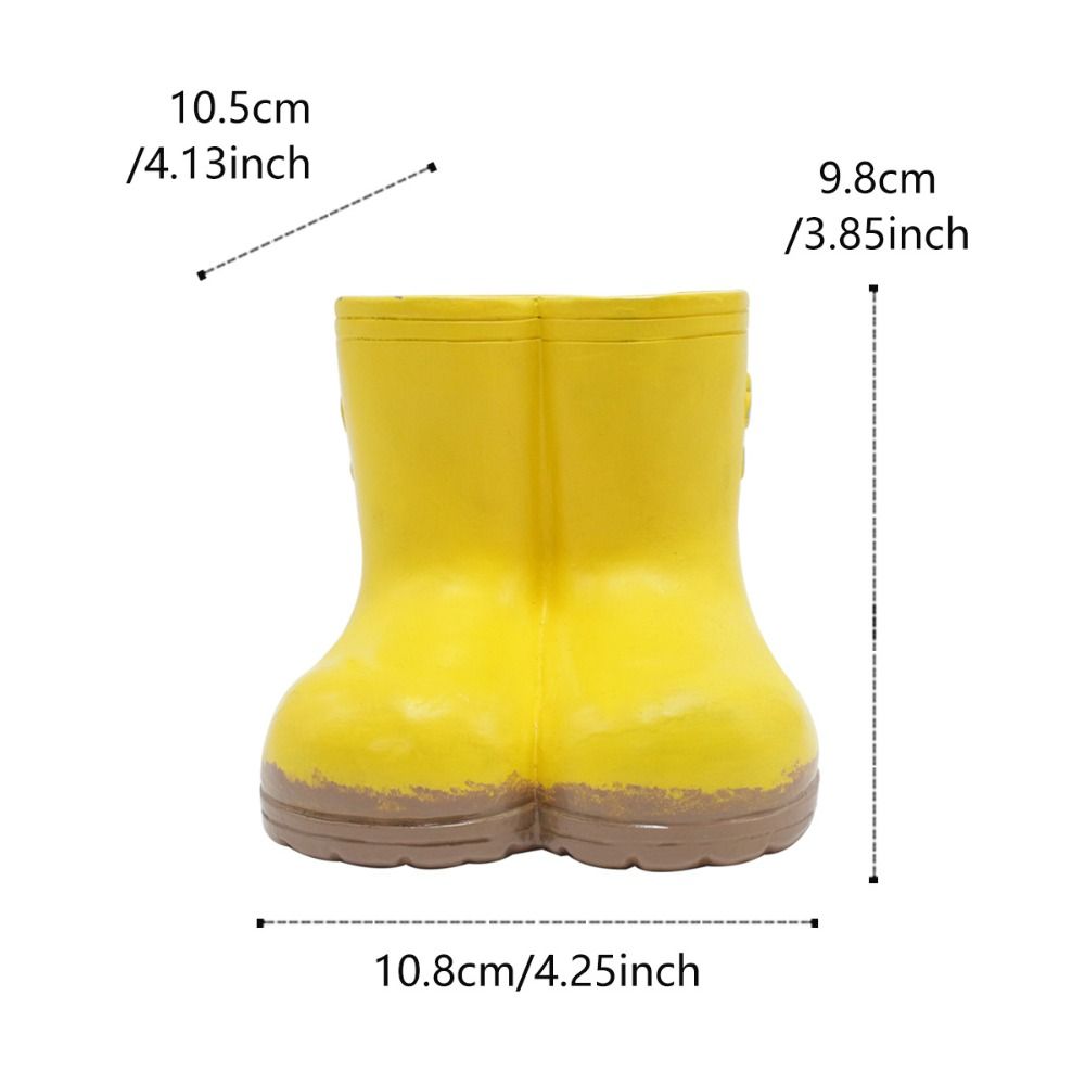 Garden Decoration Resin Rain Boot Planter Funny Decorative Hydroponic Flower Holder Crafts Vase Ornament Bonsai