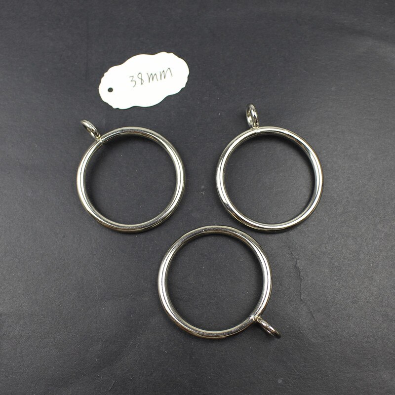 Xzjja 5 st rostfria gardintillbehör stångklämmor spår fönster duschdraperiringar hängande klämring draperiklämmor: Silver 38mm