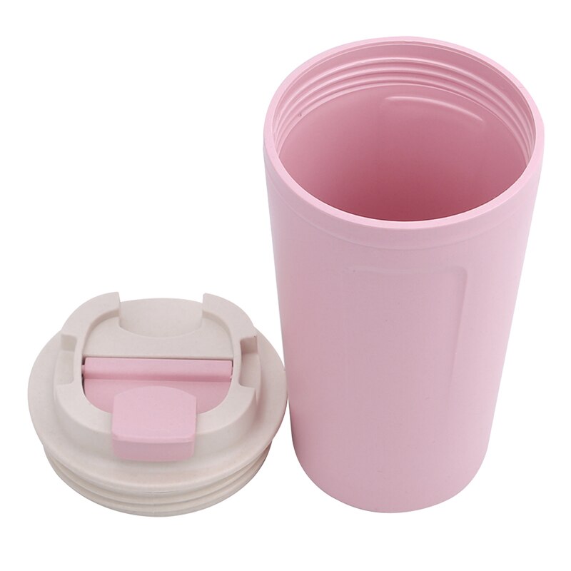 420Ml Bamboe Houtskool Fiber Milieuvriendelijke Tarwe Stro Cup Kantoor Reizen Koffie Cup Eenvoudige Grote Capaciteit Waterfles