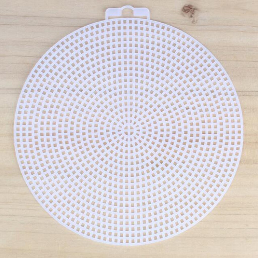 10 Pcs Transparent Plastic Canvas Net Shapes Round Grid Sheet Kit for Sewing DIY
