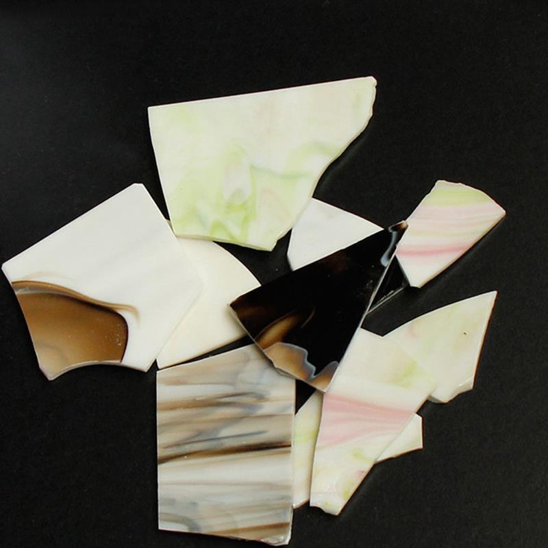 100G Onregelmatige Kerk Mica Glasmozaïek Transparante Gebroken Glas Stukken Voor Craft Diy Muur Decoratieve Mozaïek Materialen: Chocolade