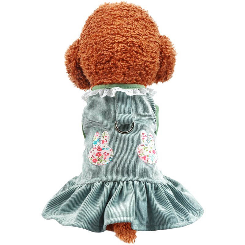 Petcircle roupas para cães bonito coelho cinta no peito vestido para pequeno cão filhote de cachorro pet cat todas as estações traje para animais de estimação roupas camisa pijamas