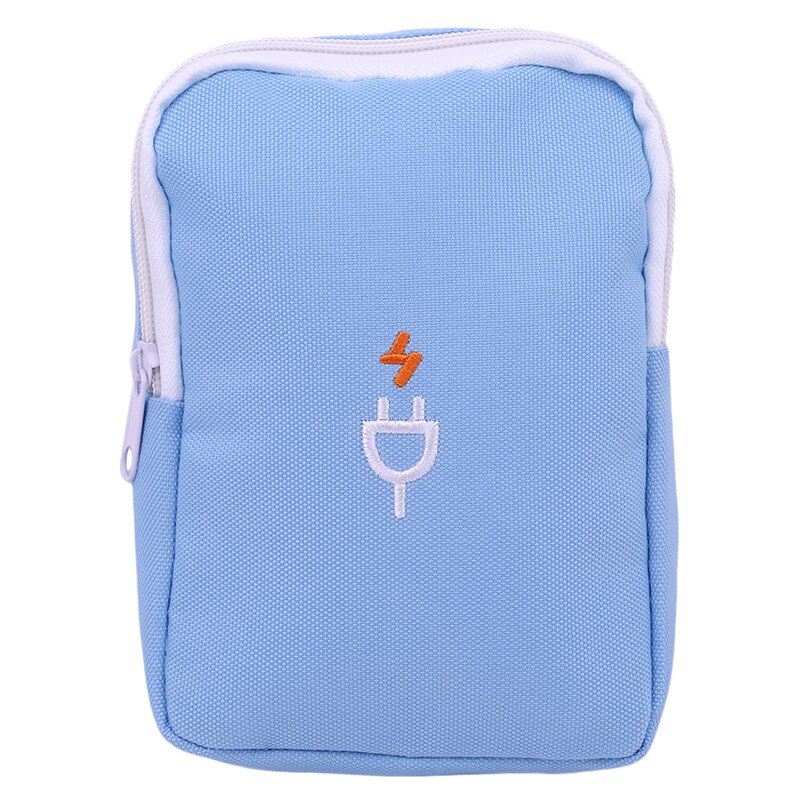 Digital Bag Data Lines Power Bank Package Portable Multi-function Travel Pouch Case Accessories Supplies Packing Organizers: blue