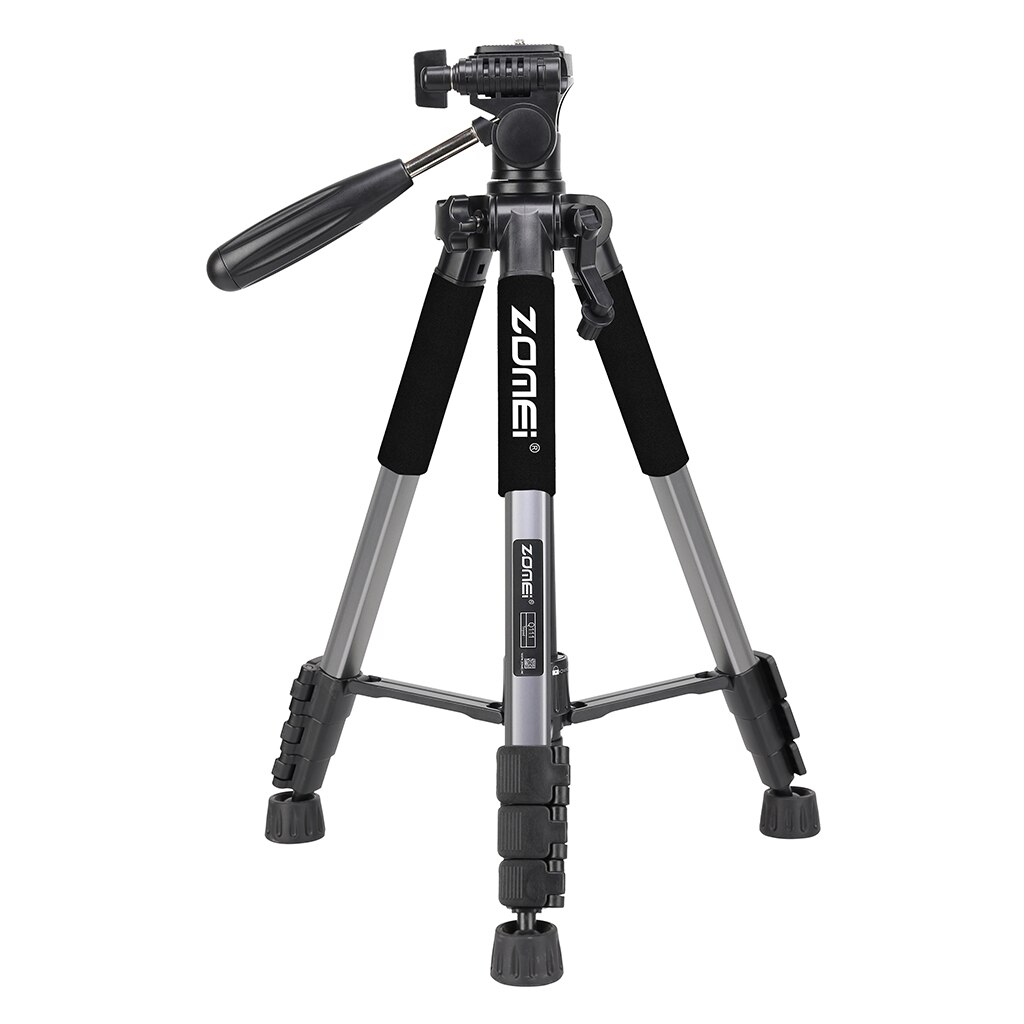 Original ZOMEI Q111 Portable Travel Aluminum Camera Tripod&Pan Head for SLR DSLR Digital Camera Five colors: Silver