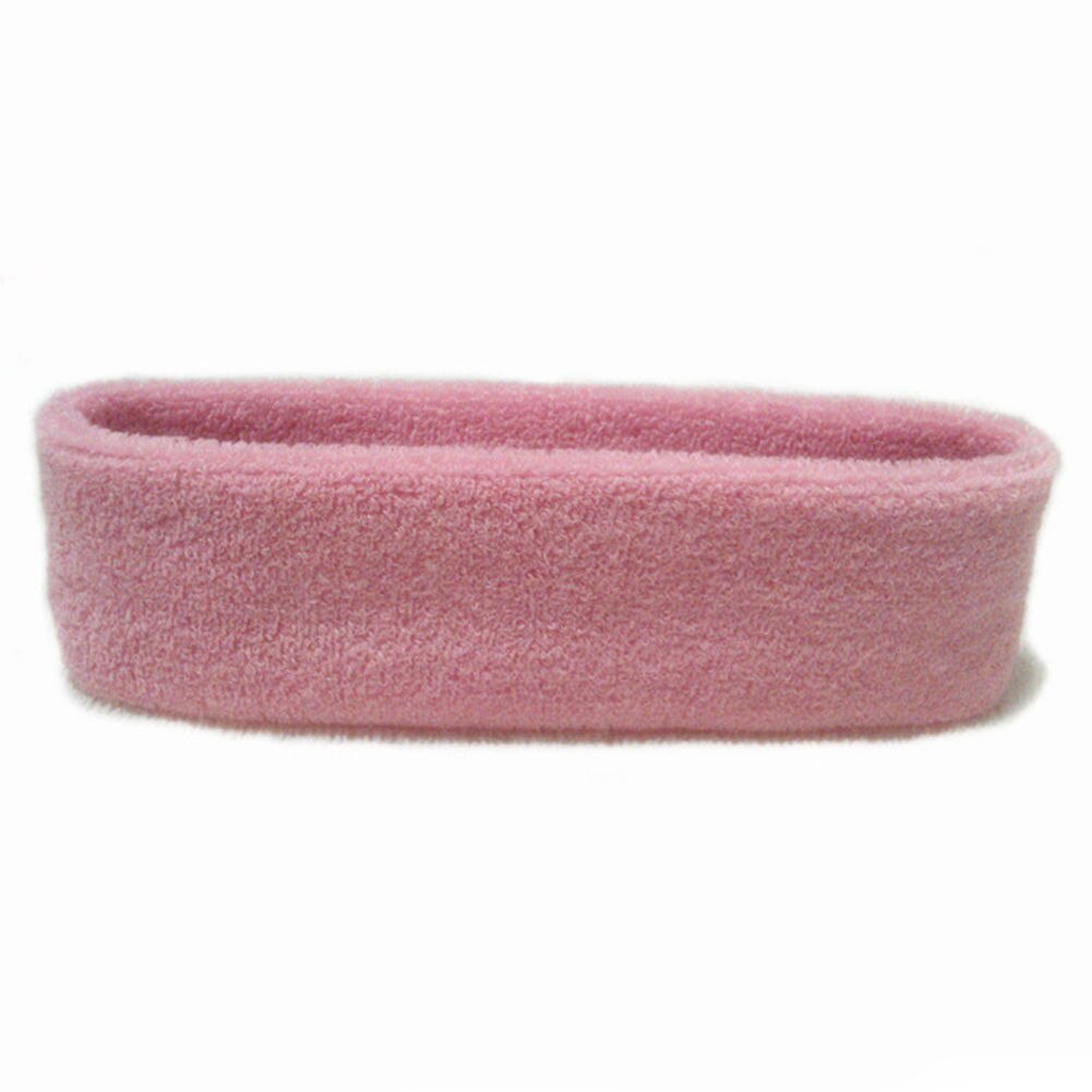 Kvinna män pannband sport svett svettband pannband yoga gym sport stretch enfärgad mjukt pannband hårband starkt vattenabsorberande: Rosa