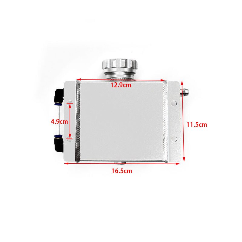 1l olie dåse universal aluminium bil olie fangst tank reservoir tank brændstoftank