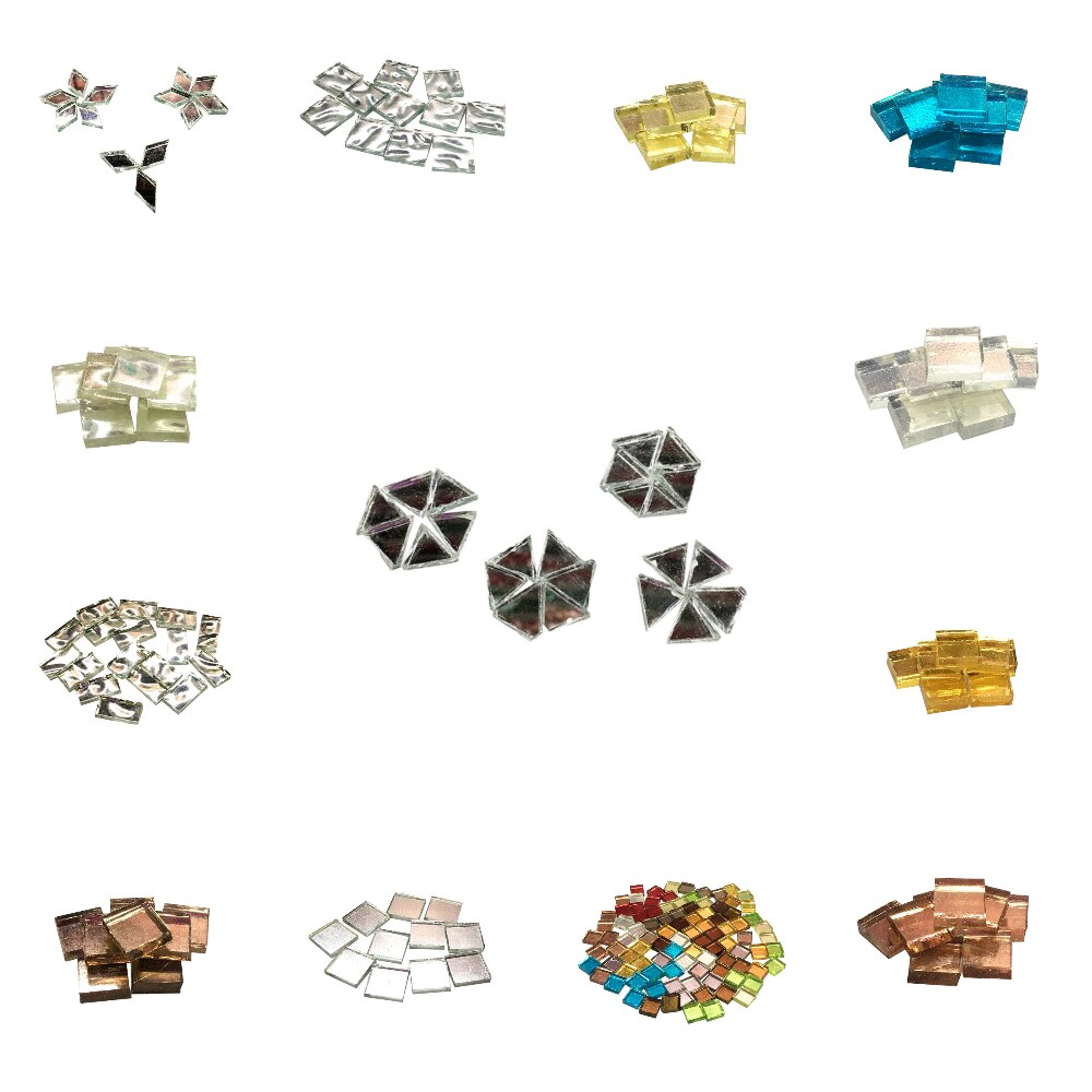 50g flerfarget glass mosaikk fliser speil keramiske mosaikk fliser diy vegg håndverk kunst håndverk lage dekorativt materiale