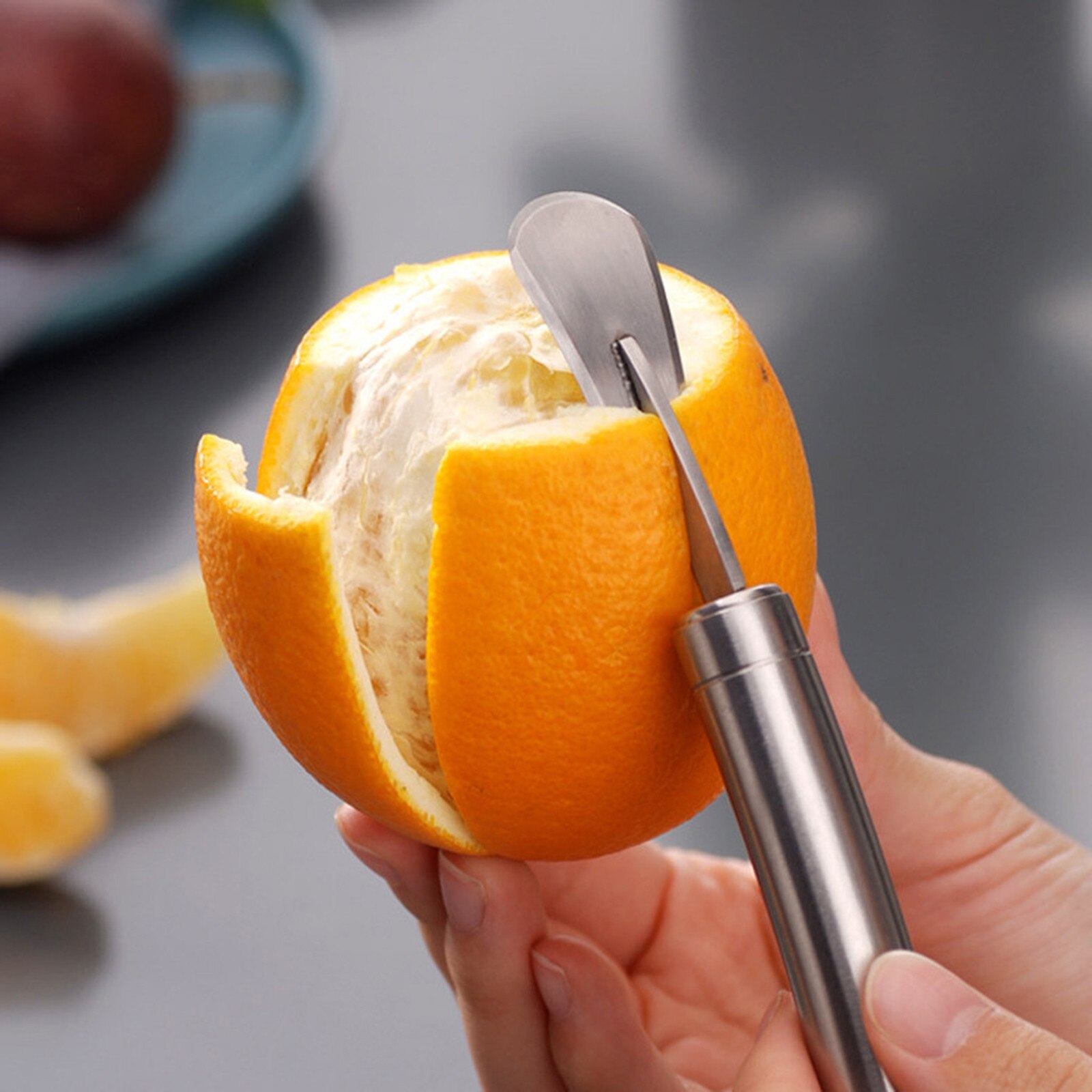 2Pc Rvs Dunschiller Cutter Rvs Oranje Grapefruit Peelers Handig Duurzaam Gadget Keuken Accessoires Cocina