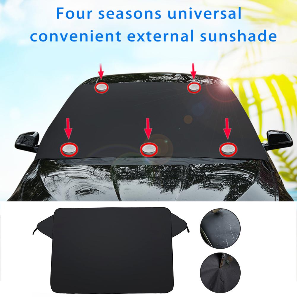 Car Windscreen Sunshade Cover Magnetic Car Window Screen Frost Ice Large Snow Dust Shield Protector Car Sun Visor For Cars SUVs
