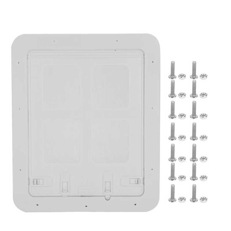 Puerta con solapa para perros y gatos, Kit de puerta con cierre de seguridad de 4 vías, de plástico ABS, para mascotas pequeñas