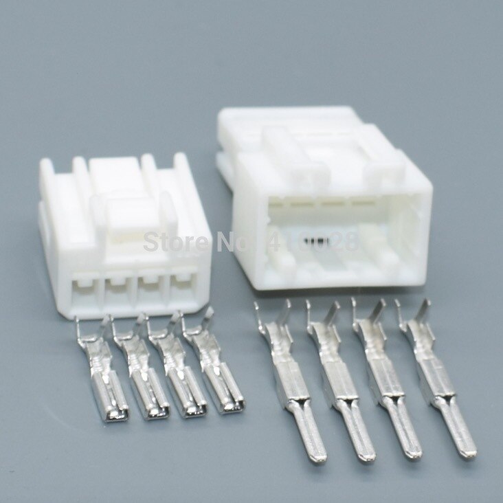 shhworldsea car 4pin 2.2mm male female connector fuse plug connector automotive wiring terminal socket 936227-1 936238-1: 5set male female
