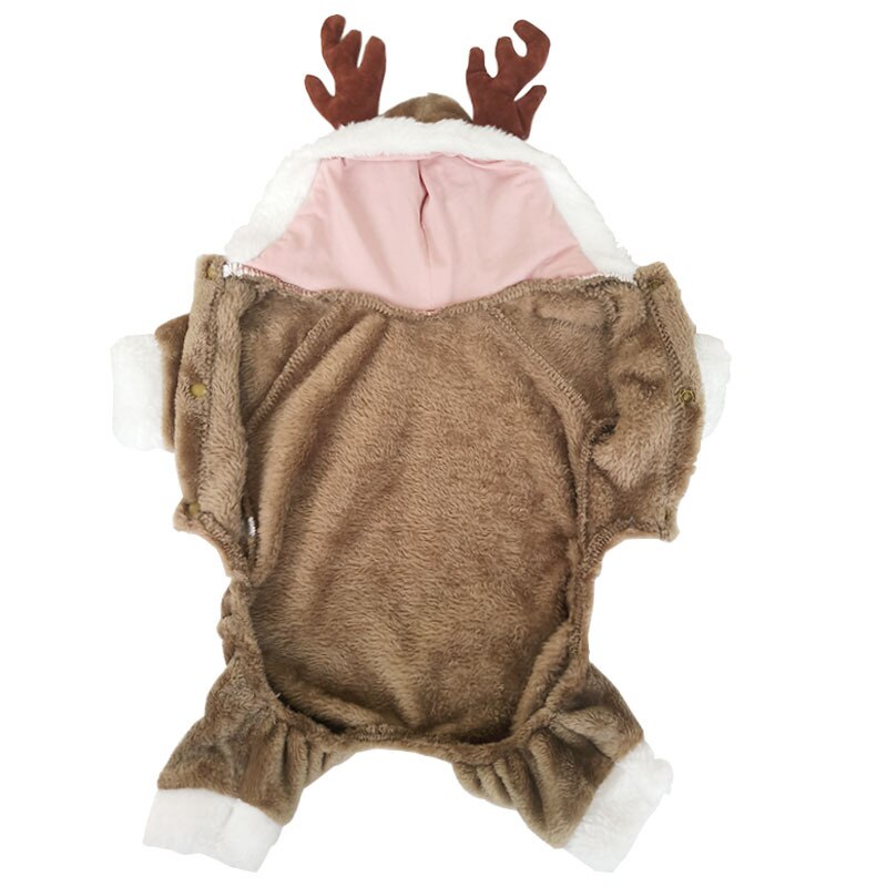 Herfst En Winter Warme Dikke Kerst Hond Pak Jas Vier Voet Jumpsuit Katoenen Jas Geschikt Voor Puppy Honden Chihuahuas teddy: M