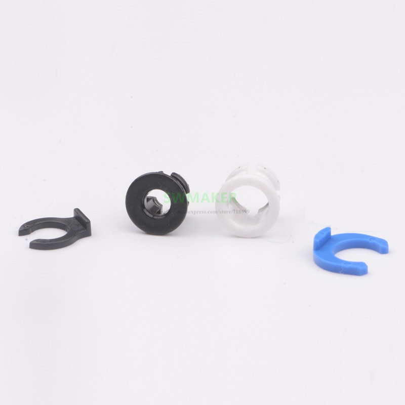 5 Sets 6mm Bowden Tube Clips & Coupler Collets For 3D Printers – White Tube Clamps – 3D Printer Accessories