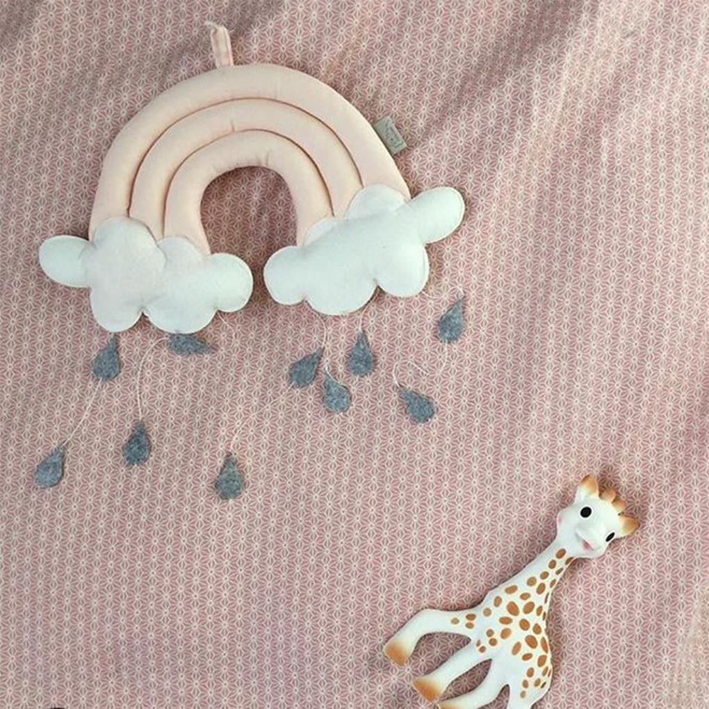 Neugeborenen Wolke Regenbogen Regentropfen Zauberstab Spielzeug Baby Bett Zelt Anhänger Krippe Hängen Spielzeug Zimmer Ornament Kleinkind Foto Requisiten freundlicher