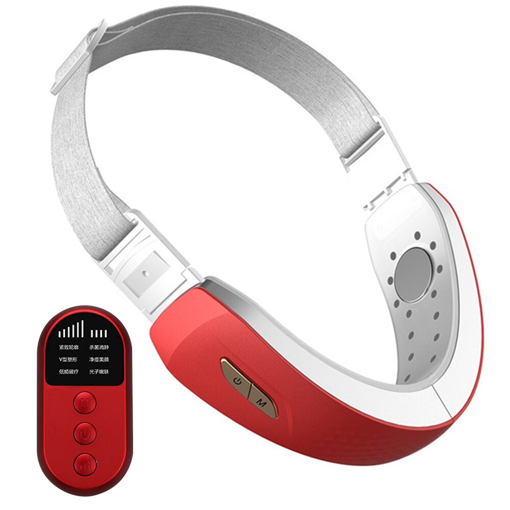 Ceinture de Lifting du visage en V + Machine de soins du cou, thérapie photonique LED, outil amincissant pour le visage, masseur vibrant, réduit le Double menton, dispositif de levage du visage: Face Lift Belt 1