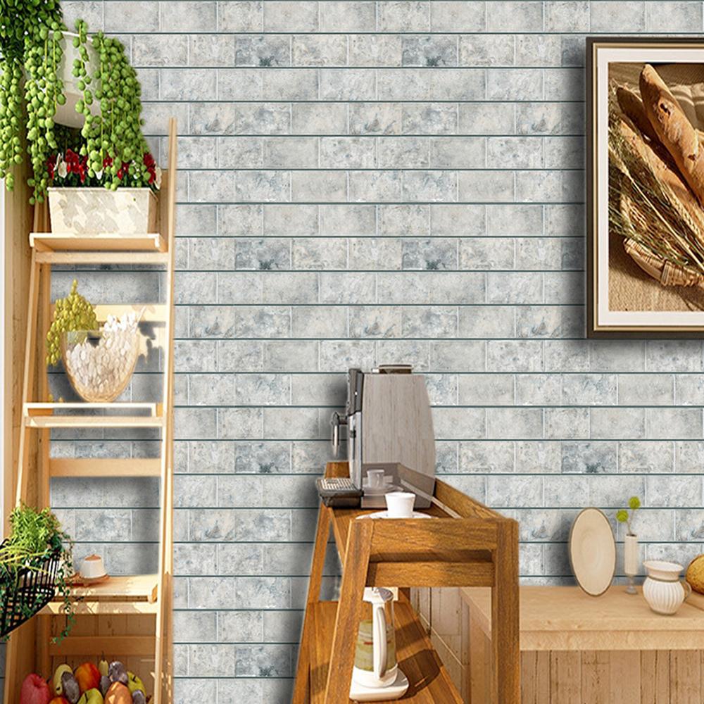 Wood Pattern Wall Tile Stickers Waterproof Retro Pattern Tile Floor Stair Sticker Bathroom Kitchen Decoration
