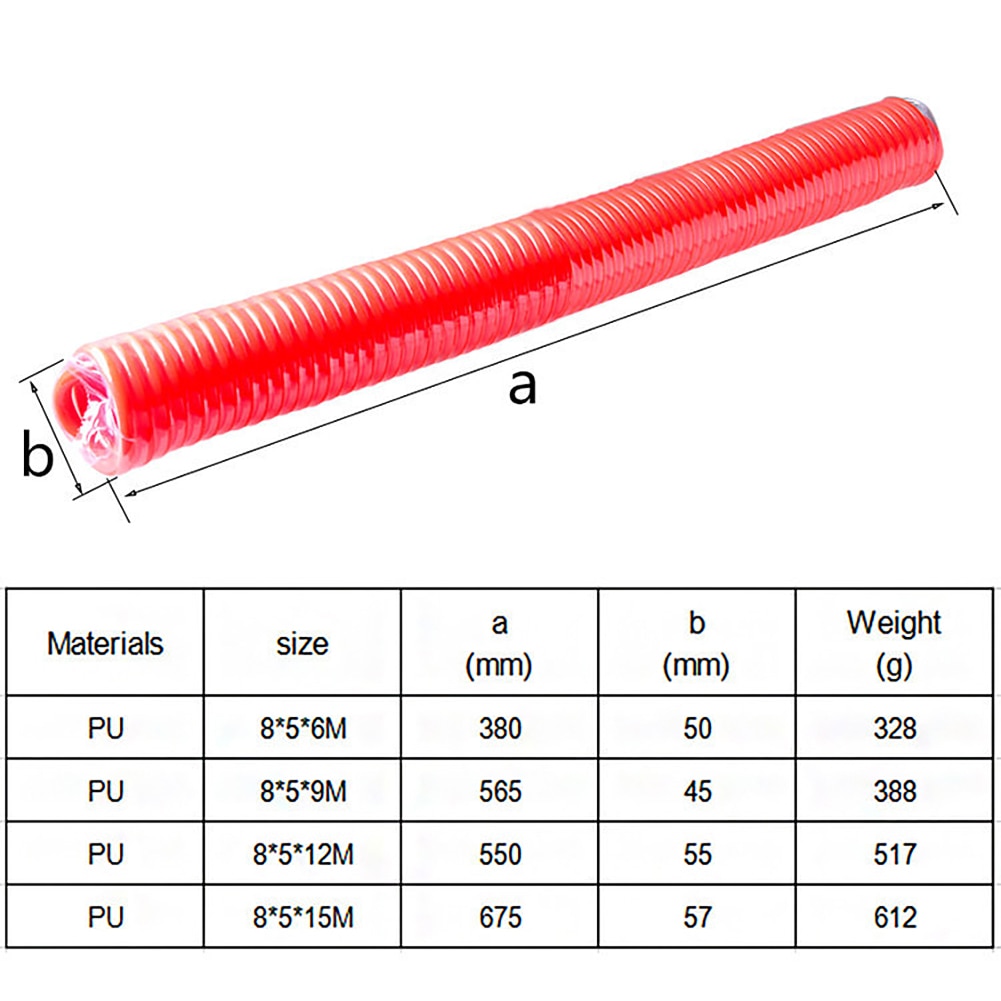 3M 6M 9M 12M 15M Air Compressor Hose Tube Polyurethane With Pneumatic Components Spring Tube Portable Coupler