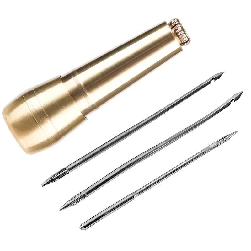 1-4Pcs Leather Needle Set Canvas Leather Tent Shoes Sewing Awl Taper Leather craft Needle Kit Repairing Tool Sets Hand Stitching