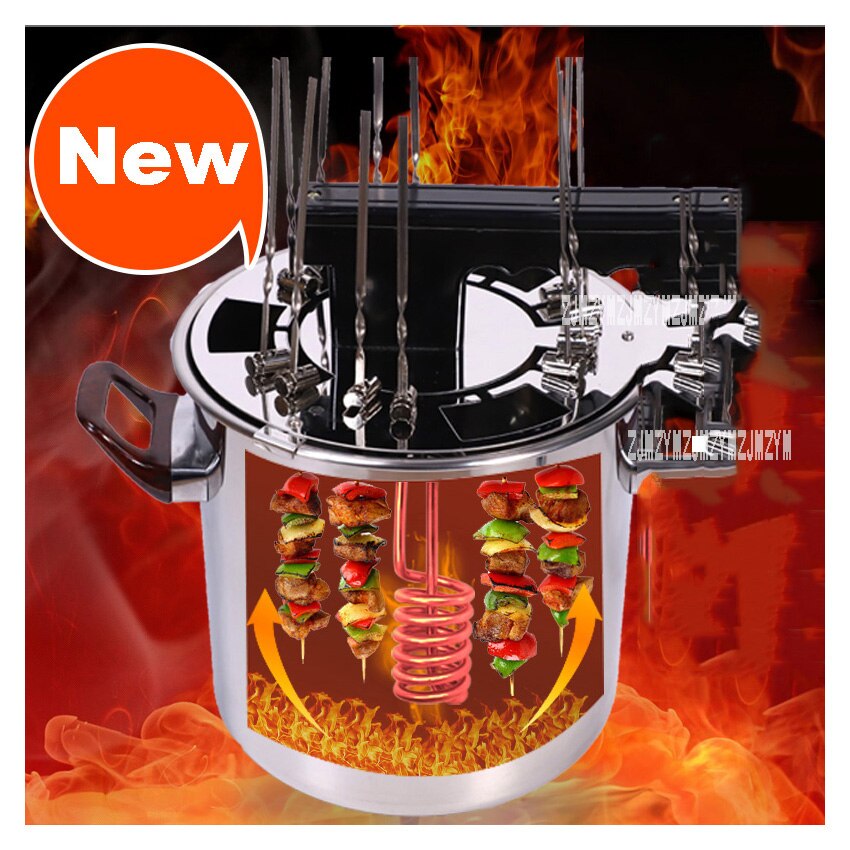 Household Electric Barbecue Machine Smokeless Stainless Steel Electric Grilled Indoor Smokeless Grill 220V 650W JQDKL