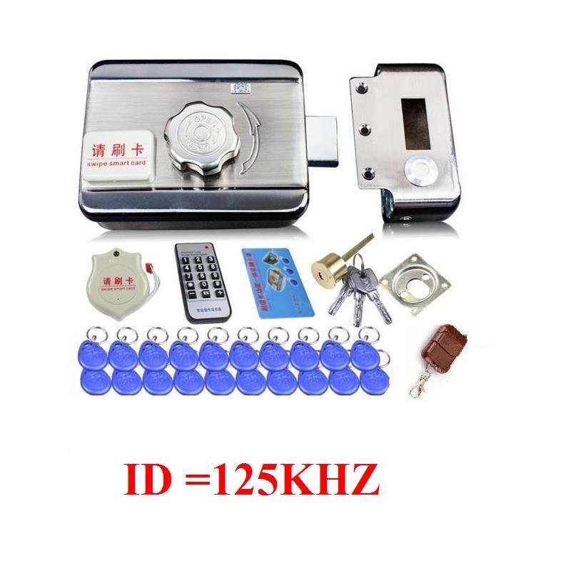 30 pièces étiquettes à puce porte et porte serrure système de contrôle d'accès électronique intégré RFID ID lecteur porte jante serrure pour interphone: ID remote  kit  S