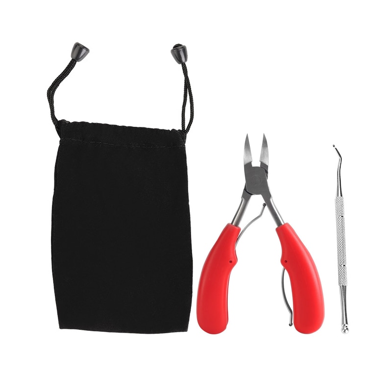 Nouvellement lourd orteil épais coupe-ongles pinces pédicure acier orteil coupe-ongles pour ongles épais ou incarné ongle: Red
