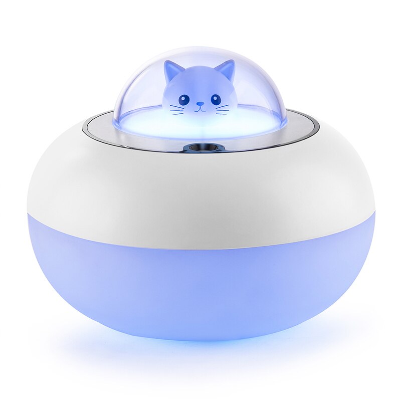 Usb Aroma Essentiële Olie Diffuser Ultrasone Luchtbevochtiger Aromatherapie Diffuser 3 Kleuren Led Light Cool Mist Maker Luchtbevochtiger: WHITE