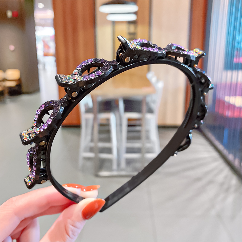 Unisex Alice Hairband Headband Men Women Sports Hair Band Hoop Metal Hoop Double Bangs Hairstyle Hairpin Hair Accessories: Pink