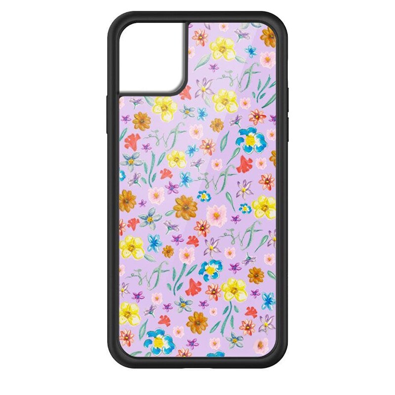 Funda de silicona HYPC002 para iPhone, carcasa de con flores y TPU para iPhone 6, 6S, 7, 8 Plus, X, Xs, XR, 11, 12 Mini Pro Max