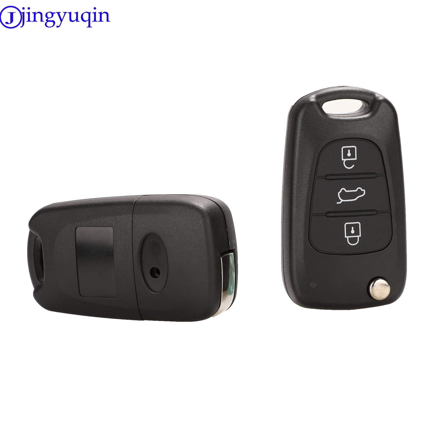 Jingyuqin 3 botones remoto clave Shell para HYUNDAI I30 IX35 para Kia K2 K5 las llaves del coche en blanco cubierta de la Caja