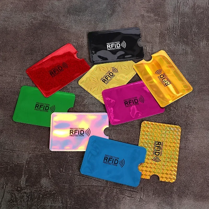 Anti-Scan Card 1PC Sleeve Credit NFC RFID-kaartbeschermer Anti-magnetische aluminiumfolie Draagbare bankkaartenhouder Kaarthouder Portemonnee