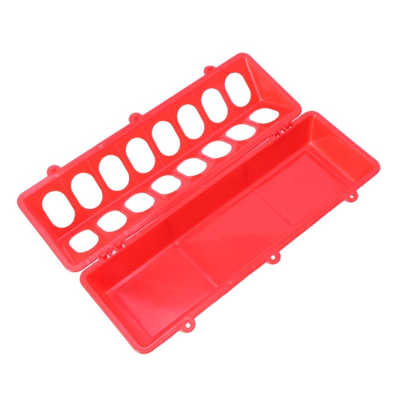 Plastic Flip-Top Gevogelte Grond Feeder Gevogelte Feeder Trog Kip Landbouw Tool Fazant Voeden Emmer Chick